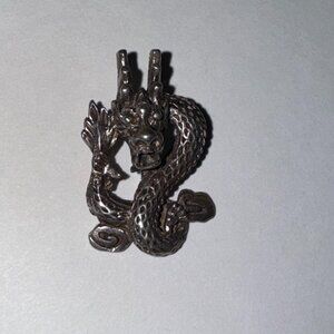 Antiqued Asian Dragon Pendant